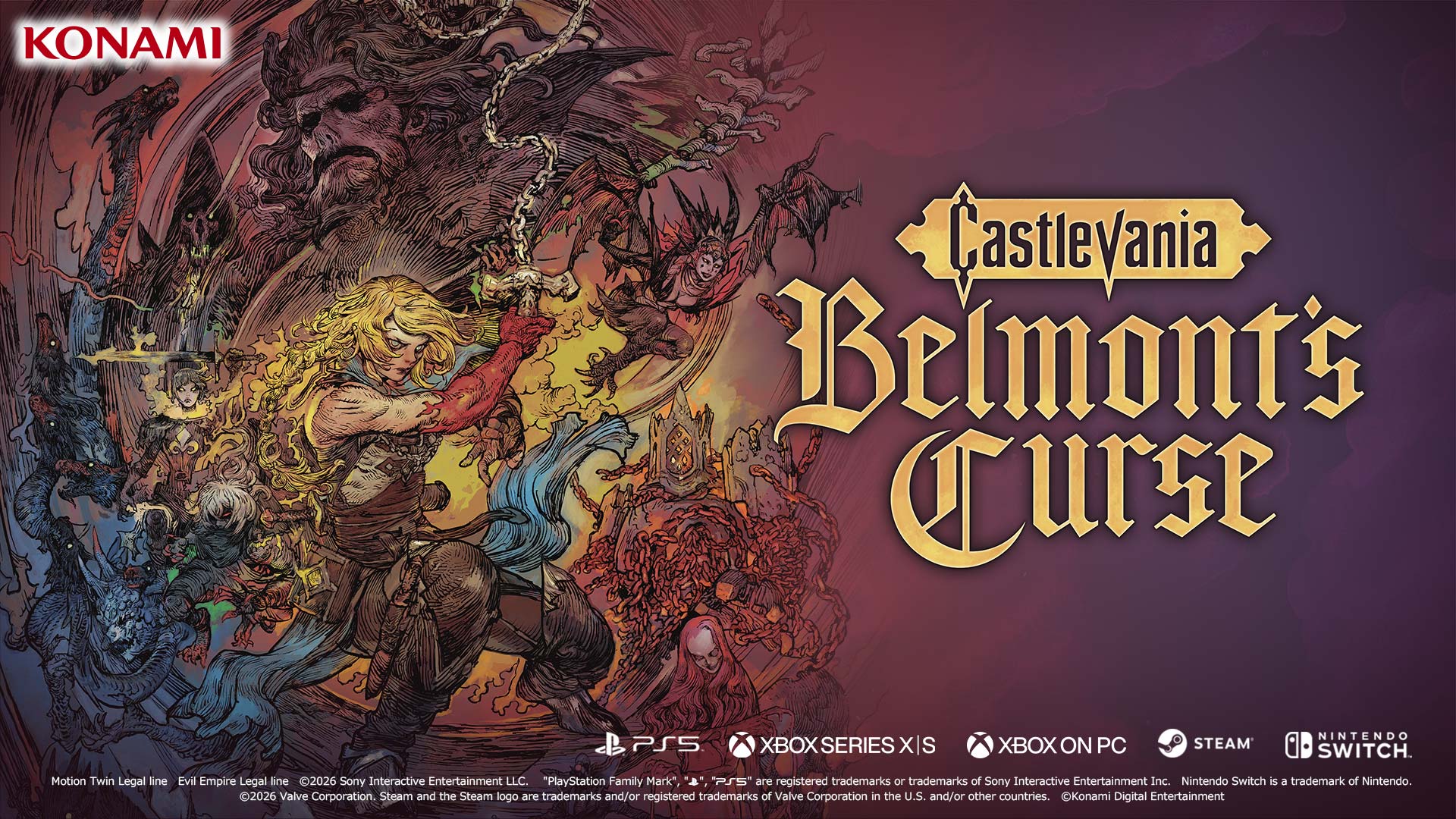 Official promotional artwork for Castlevania: Belmont's Curse